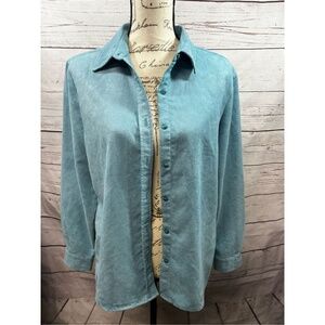 Charter Club‎ 12p soft polyester button down blouse - 2238